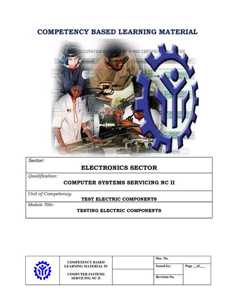 determine criteria for testing electronics components|CBLM 7 Testing Electronic Components .